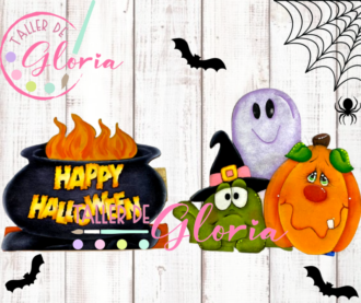 MH-41 Servilletero halloween caldero