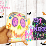 MH-42 Servilletero día de muertos calavera