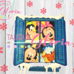 MN-087 Ventana mickey navideño