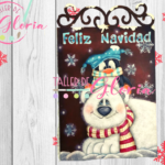 MN-054 Cuadro oso polar y pingüino