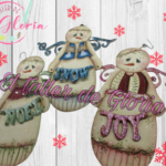 MN-091 Trio de muñecos de nieve con alas