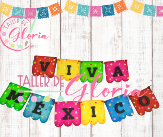 MS-040 Tira de papel picado Viva México