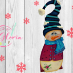 MN-099 Porta Rollo Muñeco de Nieve Gorro