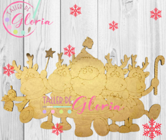 MN-139 Santa con Renos Gde.