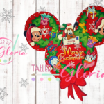 MN-186 Corona Mickey 2020 fondo y guirnalda