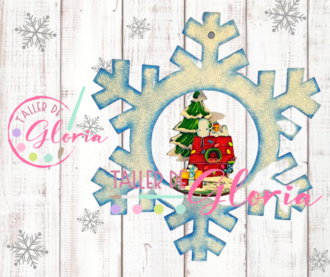 MN-191 Esfera 3D Snoopy navideña