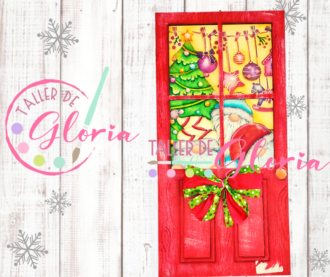 MN-202 Puerta gnomos navideños
