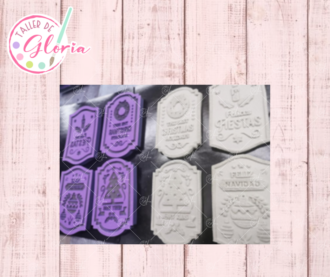 SR-323 Sello 4 etiquetas navideñas