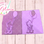 SR-391 Sello perrito con 3 globos