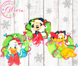 MN-262 Trio coronas ratón, pato, perro