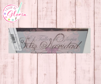 TGN-34 Estencil feliz navidad lettering