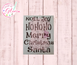 TGN-24 Estencil noel ho ho ho