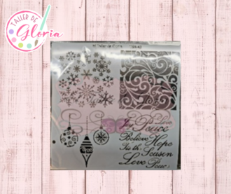 TGN-49 Estencil navideno 4 texturas