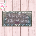 TGN-50 Estencil Merry Christmas falso bordado