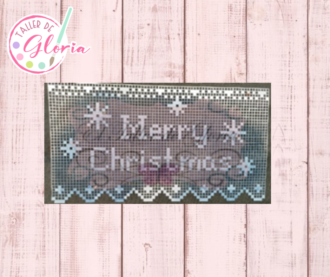 TGN-50 Estencil Merry Christmas falso bordado