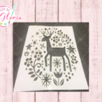 TGC-55 Estencil reno flores circular