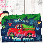 MN-248 Retablo camioneta navideña ratoncito