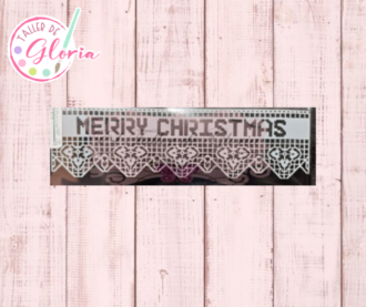 TGN-51 Estencil Merry Christmas falso bordado ch