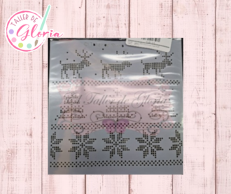 TGN-54 Estencil renos punto de cruz