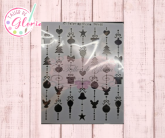 TGN-55 Estencil pino, regalos y esferas