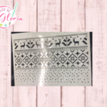 TGN-61 Estencil estampado reno con nieve