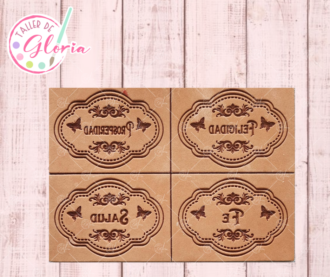 SR-599 Sello frase Fé, Salud...