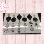 TGN-63 Estencil esferas con personajes navideños