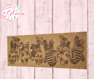 SR-602 Sello guantes navideños