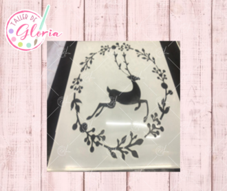 TGN-68 Estencil reno guirnalda