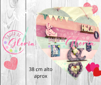 MA-009 Corazón hola con oso