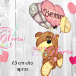 MA-013 Oso con globos corazón