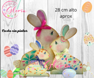 MP-011 3 Conejos con base