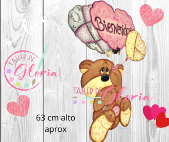 MA-013 Oso con globos corazón