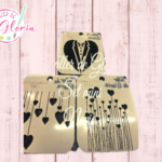 TGR-4 Estencil set mini corazón novio