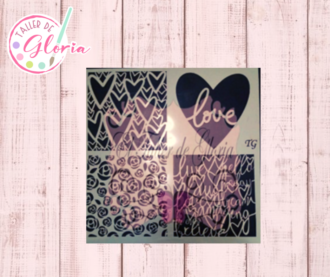 TGC-22 Estencil love, rosas, corazones