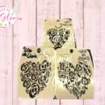 TGR-5 Estencil set mini corazon novia