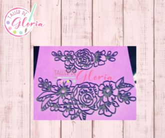 SR-332 Sello placa G flores alto