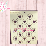 TGF-207 Estencil círculos con corazones