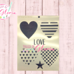 TGF-223 Estencil 4 corazones textura