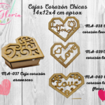 MA-037 Caja corazón chica arabescos
