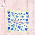 TGM-59 Estencil corazones con rayas