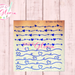 TGM-60 Estencil 2 guias corazón