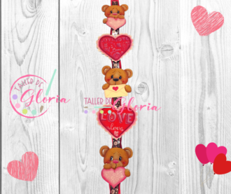 MA-054 Tira ositos-corazones