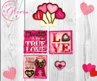 MA-028 Aplicaciones chocolate love para casita