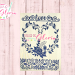 TGF-180 Estencil love guirnalda