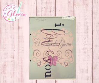 TGF-126 Estencil I love you