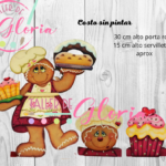 MTO-002 Porta rollo y servilletero galleta cocinera