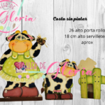 MTO-004 Porta rollo y servilletero vaca