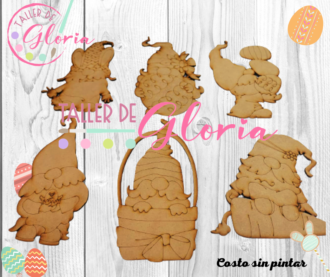 MP-020 Gnomos pascua 6 pzas