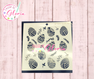 TGM-42 Estencil fondo huevo y ramas